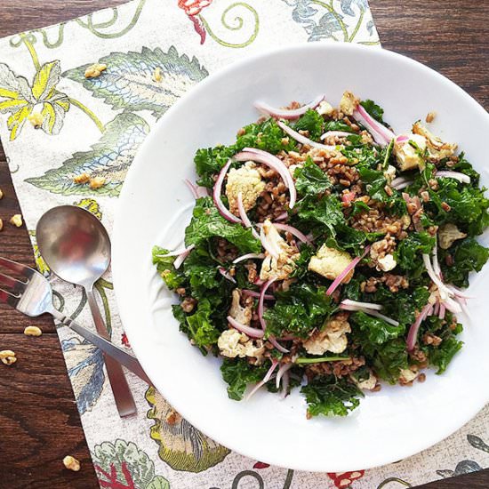 Cauliflower, Kale and Farro Salad