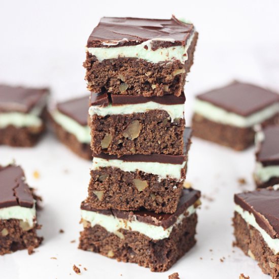 Low(er) Calorie BYU Mint Brownies