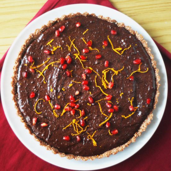 Raw Chocolate and Orange Tart