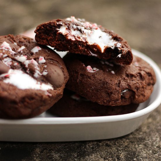 Peppermint Hot Cocoa Cookies