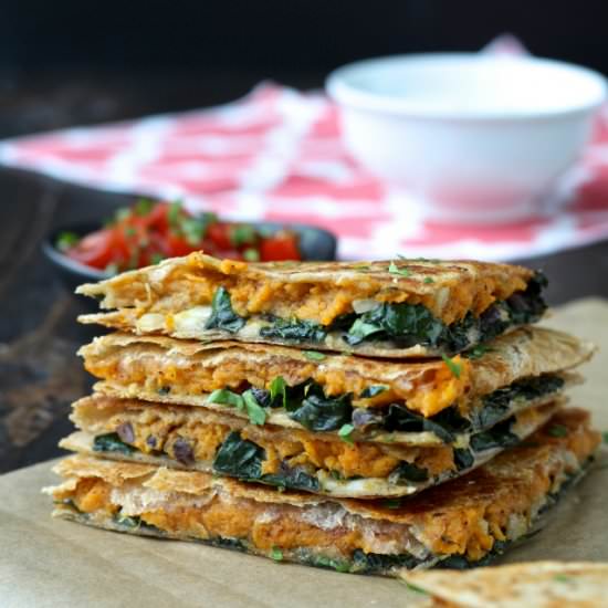 Sweet Potato & Kale Quesadillas