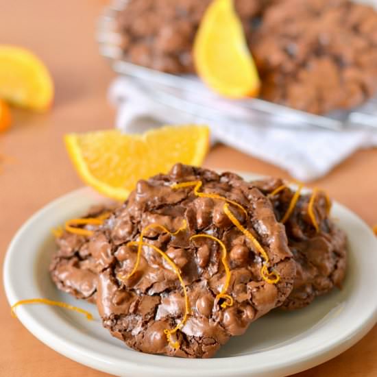 Flourless Chocolate Orange Cookies