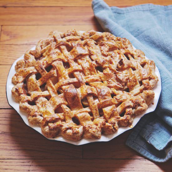 Apple, Pear, Butterscotch Pie