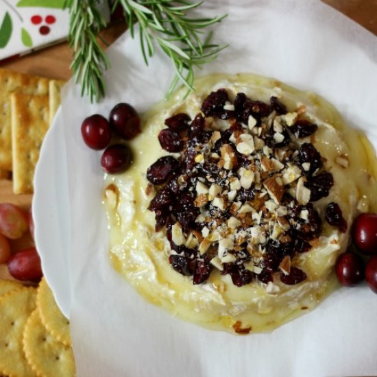 Baked Brie w/ Cranberries & Almonds