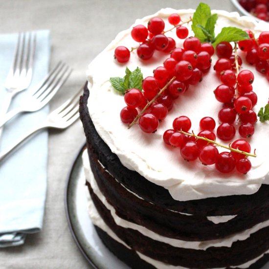 Chocolate Layer Cake with Chantilly