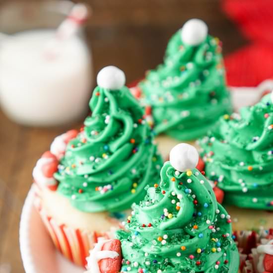 Christmas Tree Cupcakes