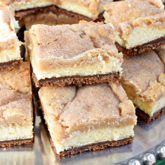 Eggnog Cheesecake Bars