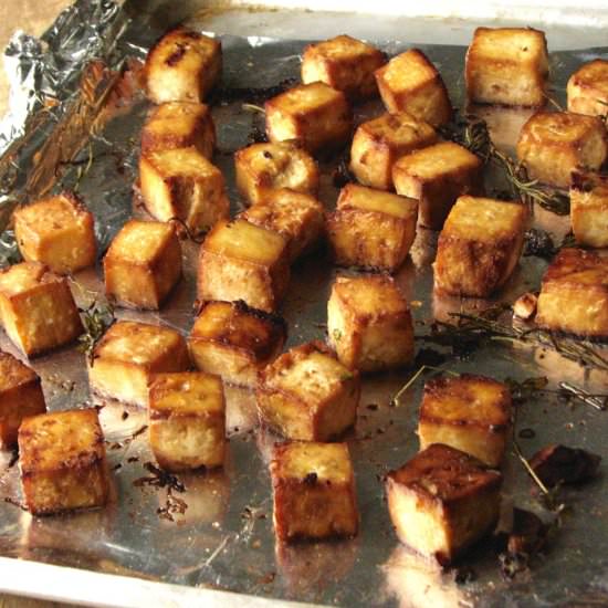 Lemon Herb Baked Tofu