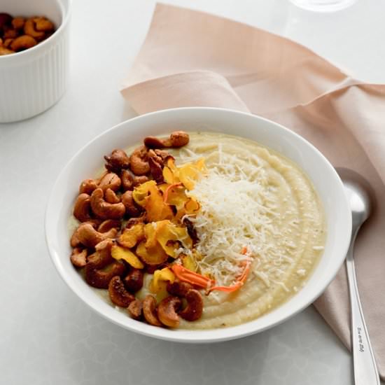 Cauliflower Soup with Cashews