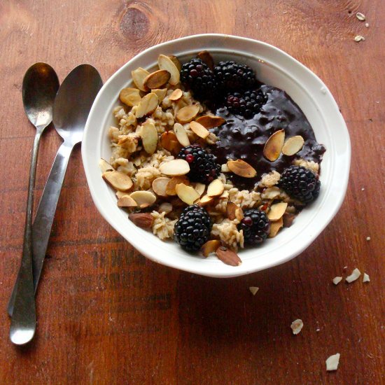 Dark Chocolate Blackberry Oatmeal