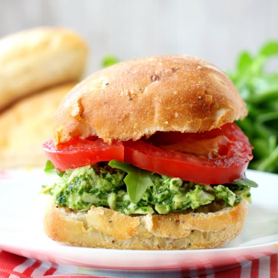 Arugula Pesto Chicken Salad