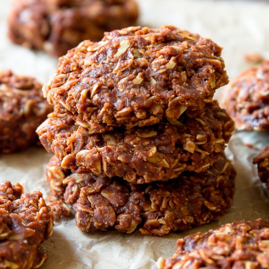 Chocolate PB No-Bake Cookies