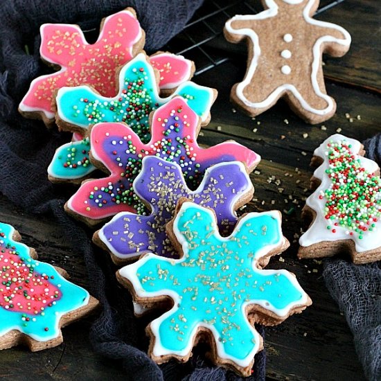 Neon Chocolate Sugar Cookies