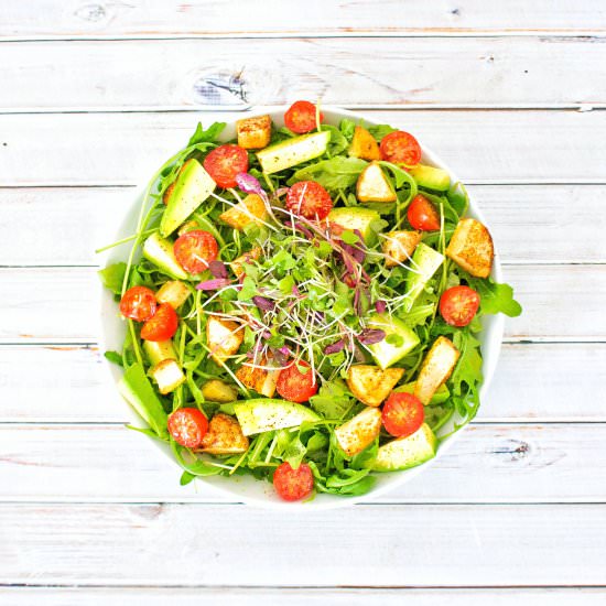 Arugula, Potato and Microgreens Salad