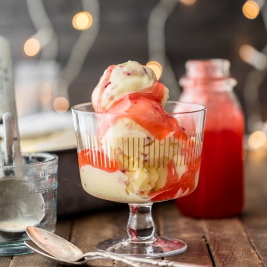 Peppermint Eggnog Ice Cream