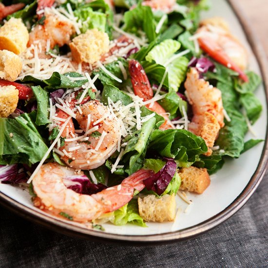 Garlic Shrimp Casesar Salad