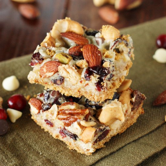 Mixed Nuts & Cranberry Magic Bars