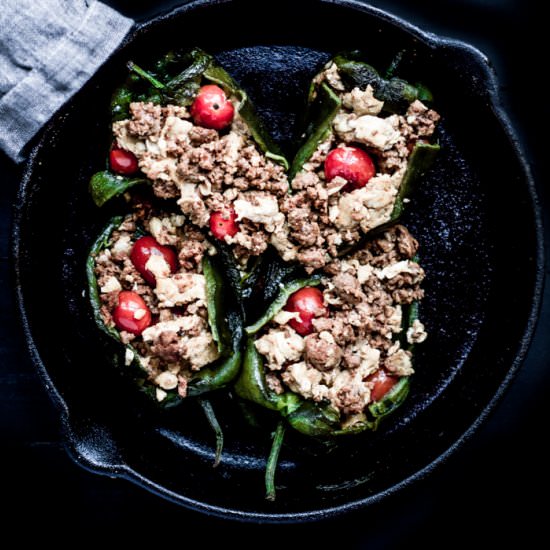 Breakfast Stuffed Poblano Peppers