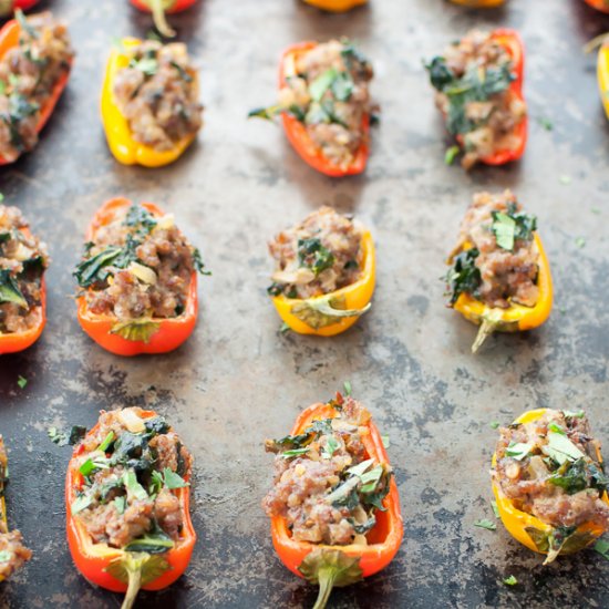 Sausage Stuffed Mini Peppers