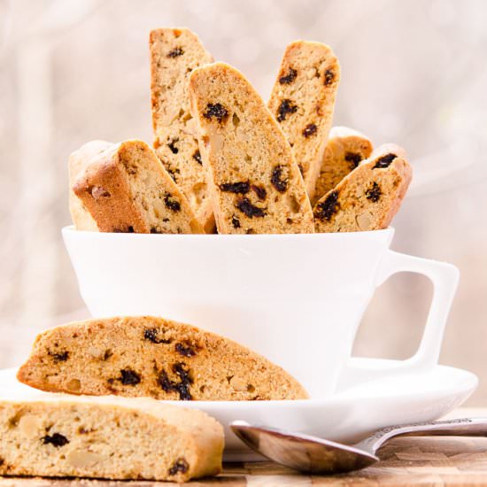 Currant Walnut Biscotti