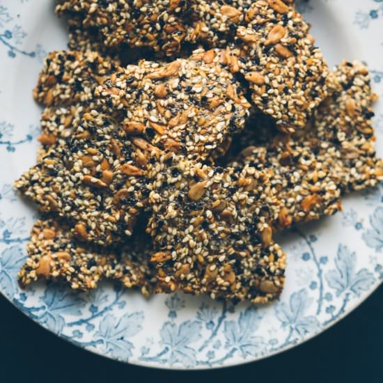 Easy Gluten-free Seed Crackers