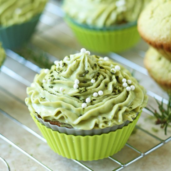 Matcha Cupcakes with Cream Cheese