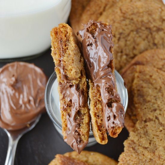 Molasses Nutella Sandwich Cookies