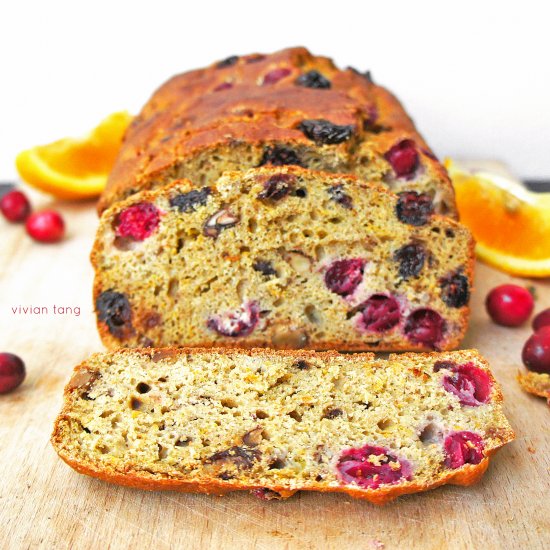 Whole Grain Cranberry Orange Bread