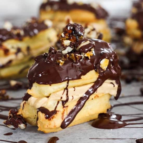 Chocolate Eclairs + Espresso Cream