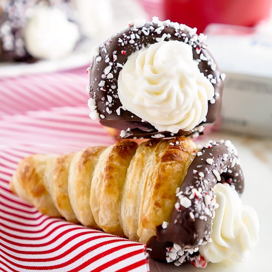 Chocolate Peppermint Cream Horns