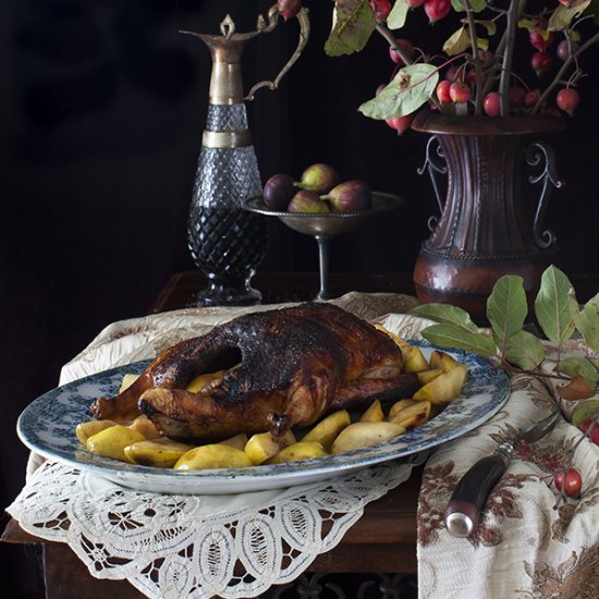 Roasted Duck with Buttery Quince