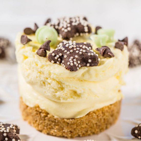 Easy No-Bake Mini Cheesecakes