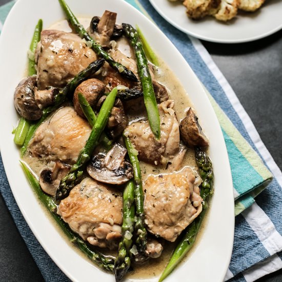 Creamy Chicken with Asparagus