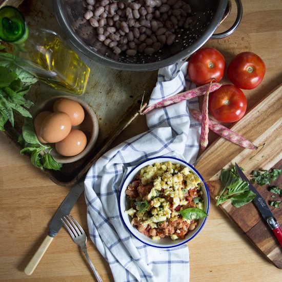 Borlotti beans in tomato sauce