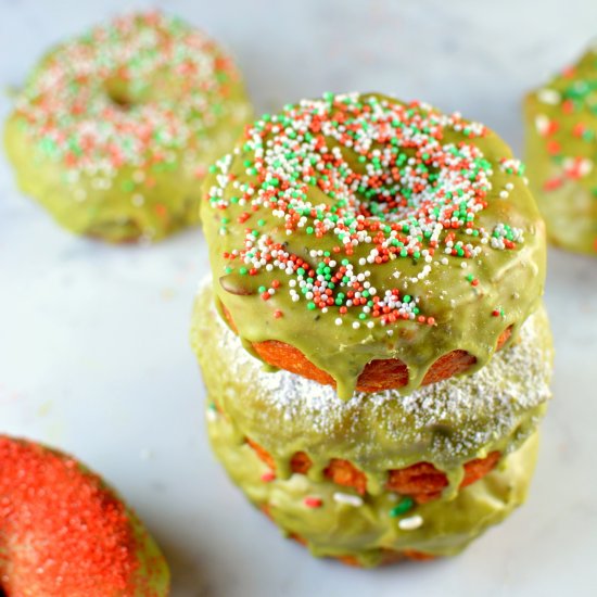 Green Tea Holiday Donuts