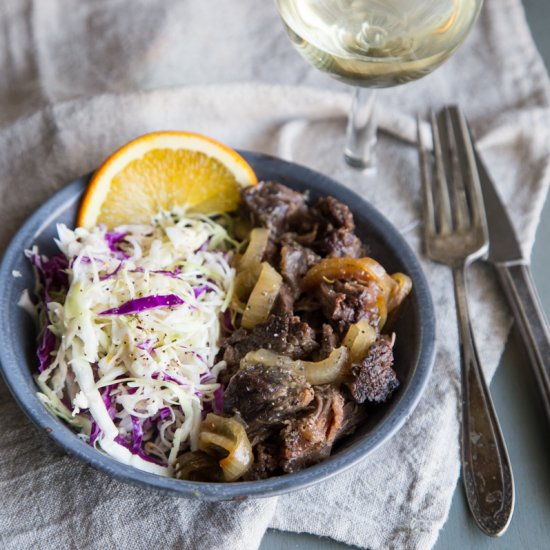 Braised Short Ribs with Citrus Slaw