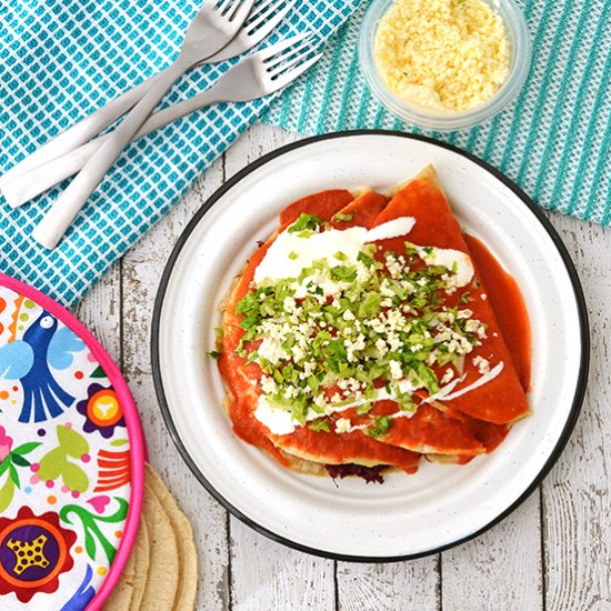 Tomato Enchiladas with Hibiscus