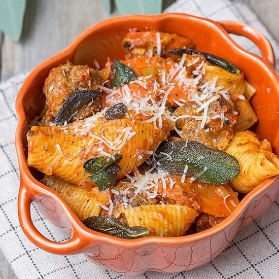 Pasta with Meatballs and Vegetables