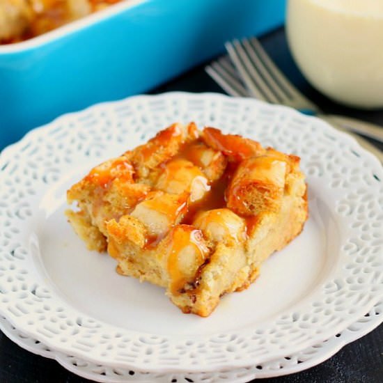 Caramel Eggnog French Toast Bake