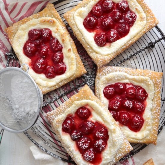 Easy Cherry Cream Cheese Danishes