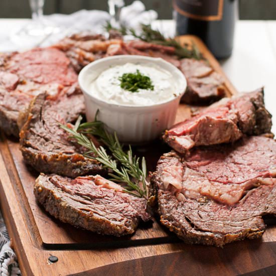 Garlic Rosemary Prime Rib