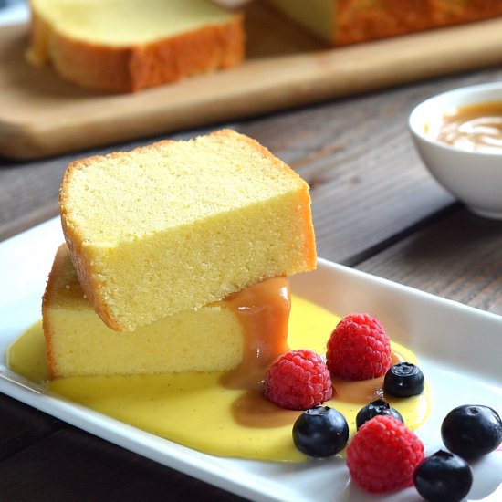 Pound Cake with Creme Anglaise