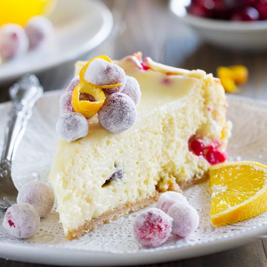 Cranberry Orange Cheesecake