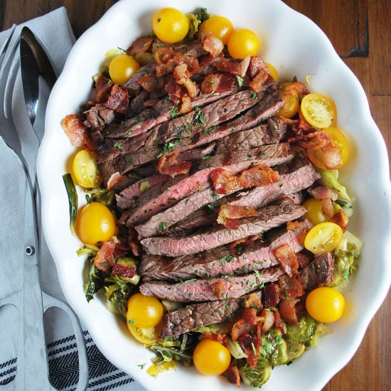 Warm Steak & Cabbage Salad