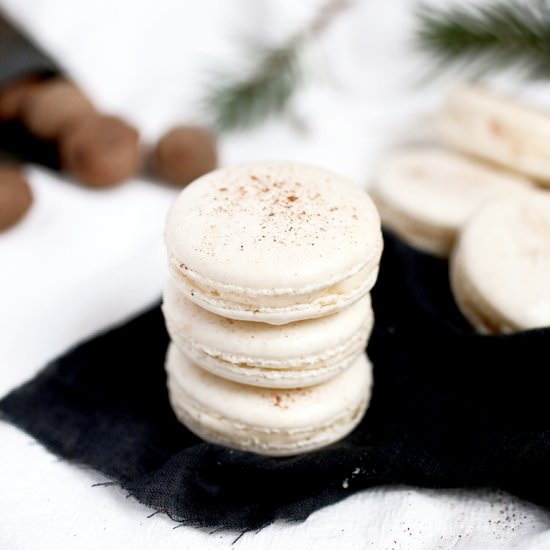 Eggnog Macarons