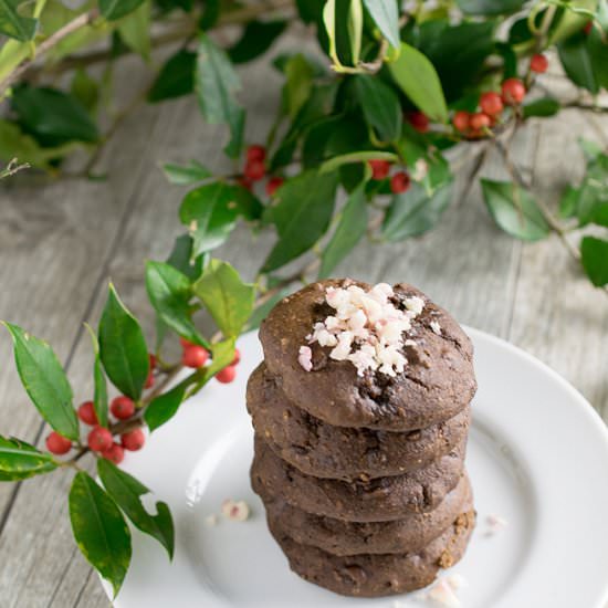 Vegan Mint Double Chocolate Cookies