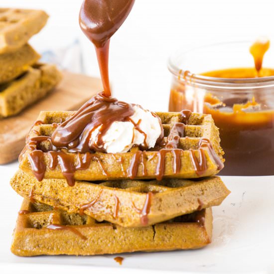 Healthy Pumpkin Waffles