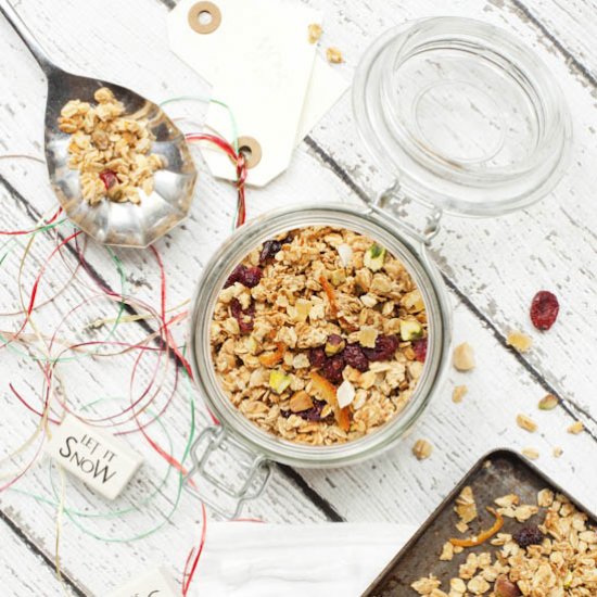 Marmalade, Ginger and Cranberry Granola