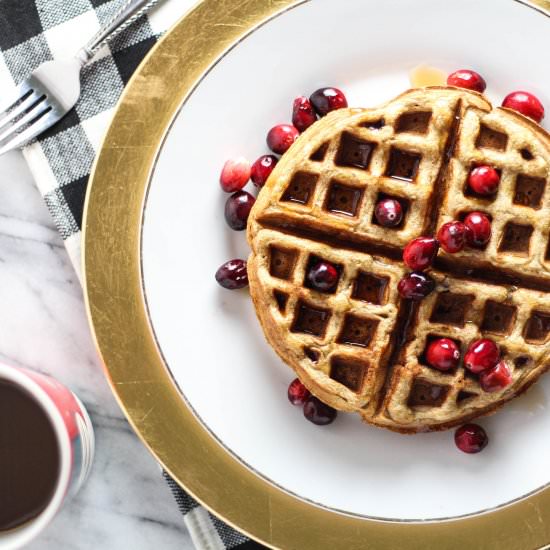 Cranberry Orange Waffles