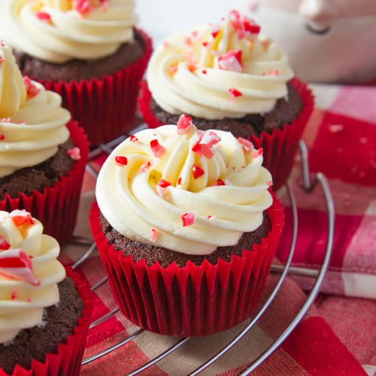 Candy Cane Cupcakes